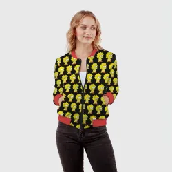 Женский бомбер 3D Лиза Симпсон - фото 2