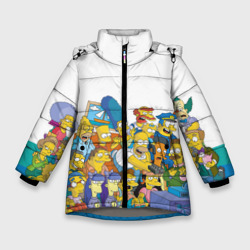 Зимняя куртка для девочек 3D Симпсоны