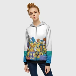 Женская толстовка 3D на молнии Симпсоны - фото 2