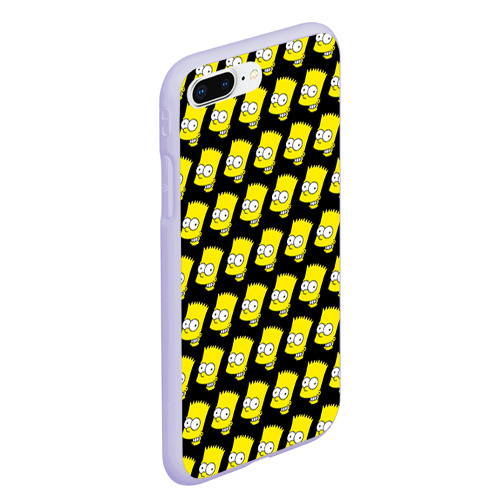 Чехол для iPhone 7Plus/8 Plus матовый Барт Симпсон, цвет светло-сиреневый - фото 3