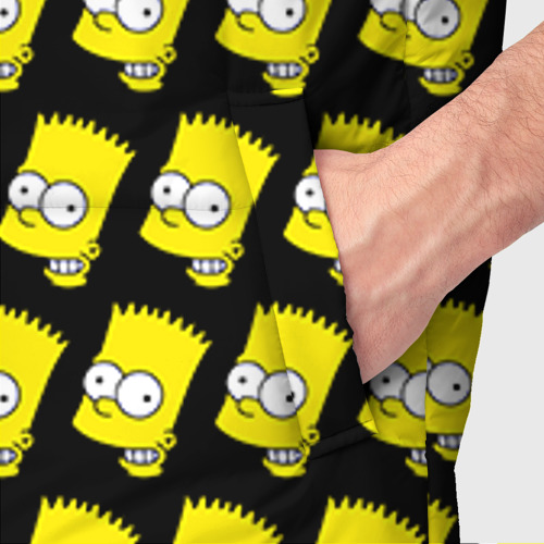 Мужской жилет утепленный 3D Барт Симпсон, цвет светло-серый - фото 6