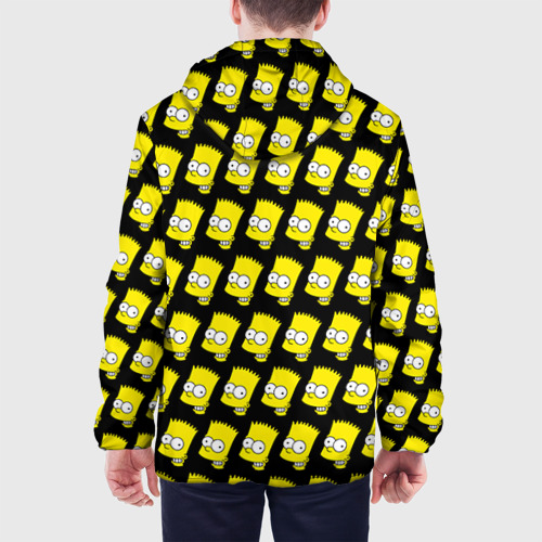 Мужская куртка 3D с принтом Барт Симпсон, вид сзади #2
