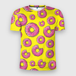Мужская футболка 3D Slim Пончики