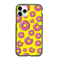 Чехол для iPhone 11 Pro матовый Пончики