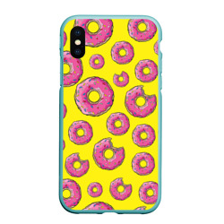 Чехол для iPhone XS Max матовый Пончики