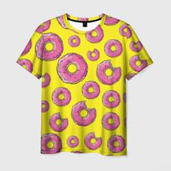 Мужская футболка 3D Пончики