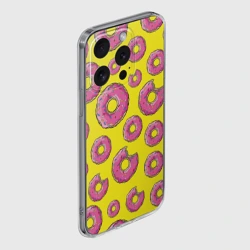 Чехол для iPhone 15 Pro силиконовый с защитой камеры Пончики - фото 2