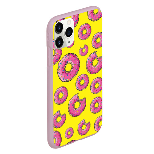 Чехол для iPhone 11 Pro матовый Пончики, цвет розовый - фото 3