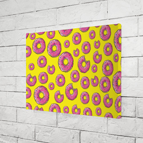 Холст прямоугольный Пончики, цвет 3D печать - фото 3