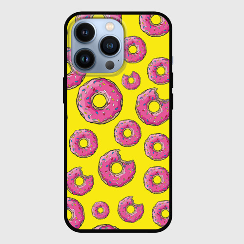 Чехол для iPhone 13 Pro Пончики, цвет черный