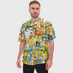 Мужская футболка oversize 3D Симпсоны - фото 2
