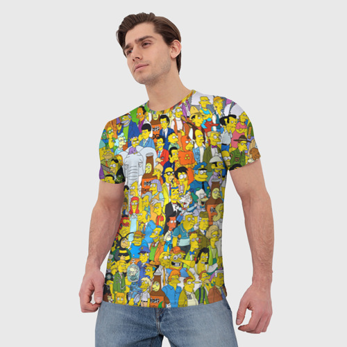 Мужская футболка 3D Симпсоны, цвет 3D печать - фото 3