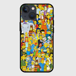 Чехол для iPhone 13 mini Симпсоны