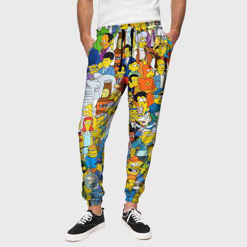 Мужские брюки 3D Симпсоны, цвет 3D печать - фото 4