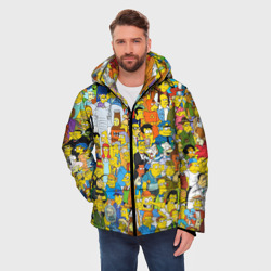 Мужская зимняя куртка 3D Симпсоны - фото 2