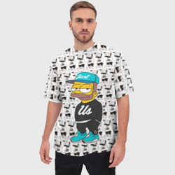 Мужская футболка oversize 3D Барт Симпсон - фото 2