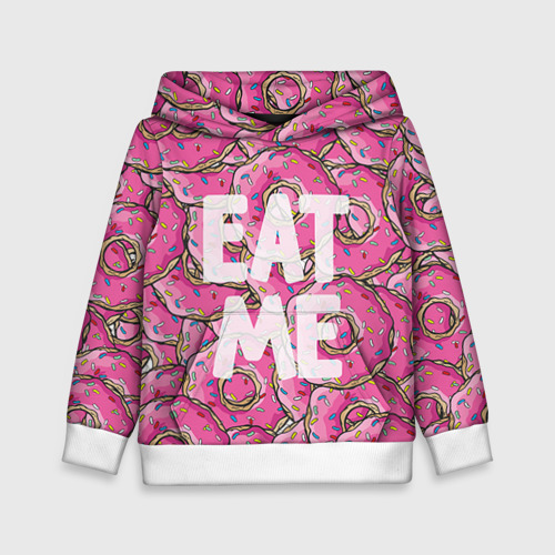 Детская толстовка 3D Eat me, цвет белый