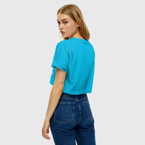 Женская футболка Crop-top 3D Симпсоны, цвет 3D печать - фото 5