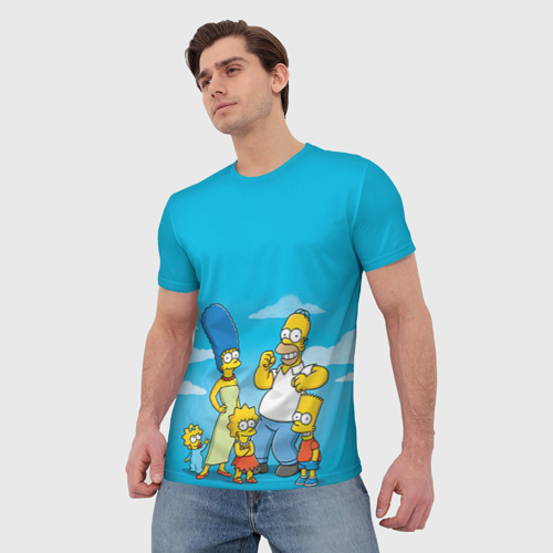 Мужская футболка 3D Симпсоны, цвет 3D печать - фото 3