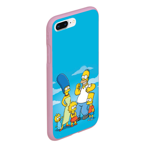 Чехол для iPhone 7Plus/8 Plus матовый Симпсоны, цвет розовый - фото 3