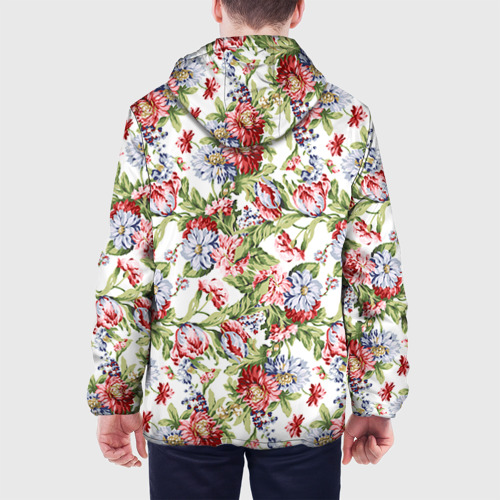 Мужская куртка 3D Цветы, цвет 3D печать - фото 5