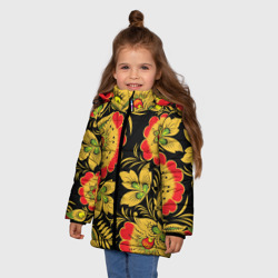 Зимняя куртка для девочек 3D Хохлома - фото 2