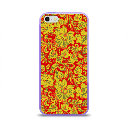 Чехол для iPhone 5/5S глянцевый Хохлома Фото 01 Чехол для iPhone 5/5S глянцевый Хохлома Фото 01