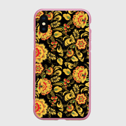 Чехол для iPhone XS Max матовый Хохлома
