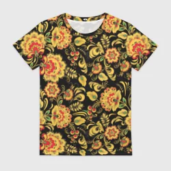 Женская футболка 3D Хохлома