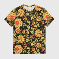 Мужская футболка 3D Хохлома