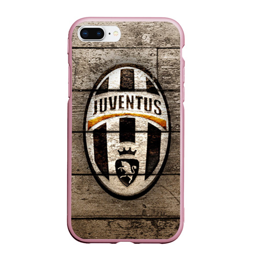 Чехол для iPhone 7Plus/8 Plus матовый Juventus, цвет розовый