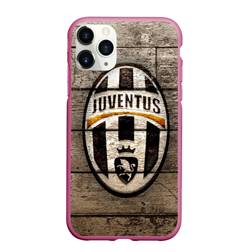 Чехол для iPhone 11 Pro Max матовый Juventus, цвет малиновый