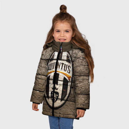 Зимняя куртка для девочек 3D Juventus, цвет черный - фото 3