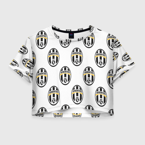 Женская футболка Crop-top 3D Juventus, цвет 3D печать