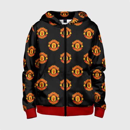 Детская Толстовка на молнии Manchester United (3D)