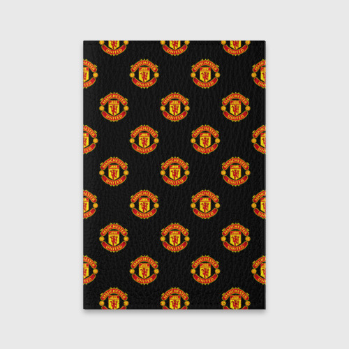 Обложка для паспорта матовая кожа Manchester United, цвет черный