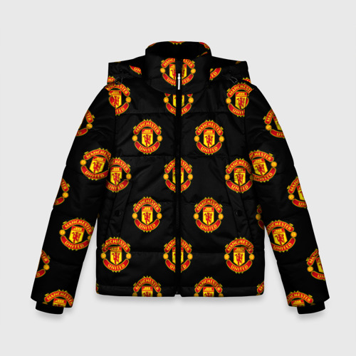 Зимняя куртка для мальчиков 3D Manchester United, цвет черный