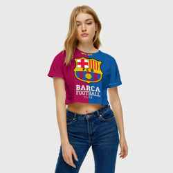 Женская футболка Crop-top 3D Barca - фото 2