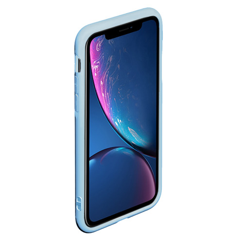 Чехол для iPhone XS Max матовый Barca, цвет голубой - фото 2