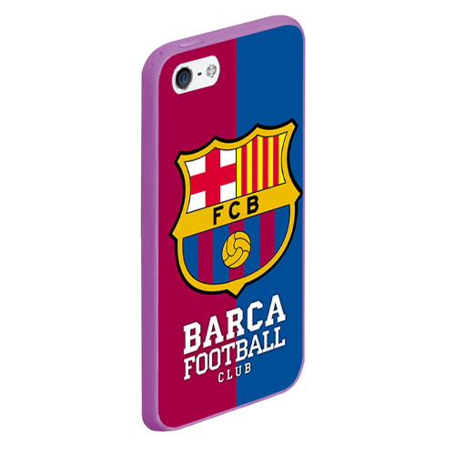 Чехол для iPhone 5/5S матовый Barca, цвет фиолетовый - фото 3