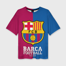 Женская футболка oversize 3D Barca