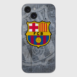 Чехол для iPhone 15 силиконовый с защитой камеры Barcelona