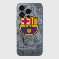 Чехол для iPhone 16 Pro Max силиконовый с защитой камеры Barcelona