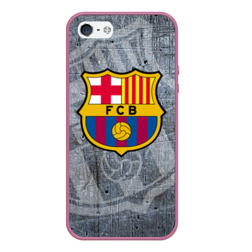 Чехол для iPhone 5/5S матовый Barcelona, цвет розовый