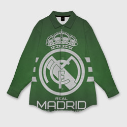 Женская рубашка oversize 3D Real Madrid