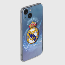 Чехол для iPhone 15 силиконовый с защитой камеры Real Madrid - фото 2