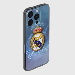 Чехол для iPhone 16 Pro Max силиконовый с защитой камеры Real Madrid - фото 2