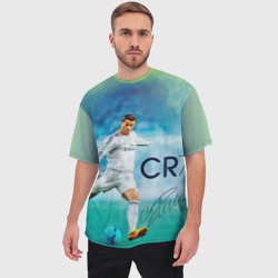 Мужская футболка oversize 3D Ronaldo - фото 2