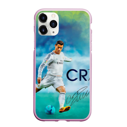 Чехол для iPhone 11 Pro Max матовый Ronaldo, цвет розовый