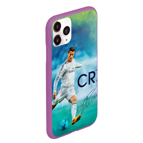 Чехол для iPhone 11 Pro Max матовый Ronaldo, цвет фиолетовый - фото 3